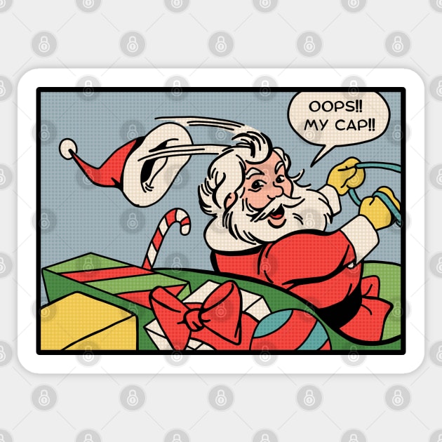 Santa Lost His Cap Sticker by Slightly Unhinged